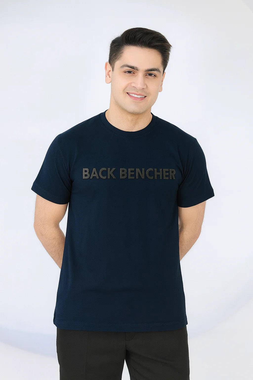 Back Bencher Navy T-Shirt Men's ( R-37 )